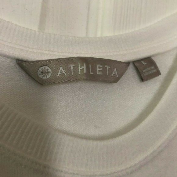 Athleta White Fast Twist Front Long Sleeve Large - Picture 4 of 4